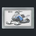 Snowmobile cartoon illustration  belt buckle<br><div class="desc">Snowmobile cartoon illustration</div>
