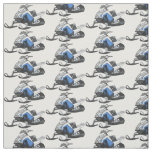 Snowmobile cartoon illustration fabric