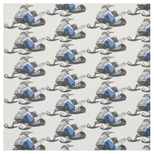 Snowmobile cartoon illustration fabric