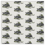Snowmobile cartoon illustration fabric