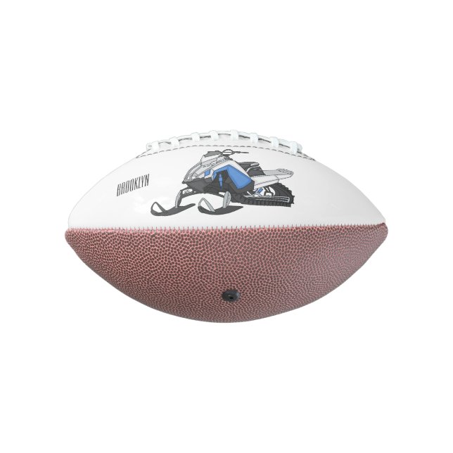 Snowmobile cartoon illustration football (Rotated 270)