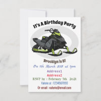 Snowmobile cartoon illustration
