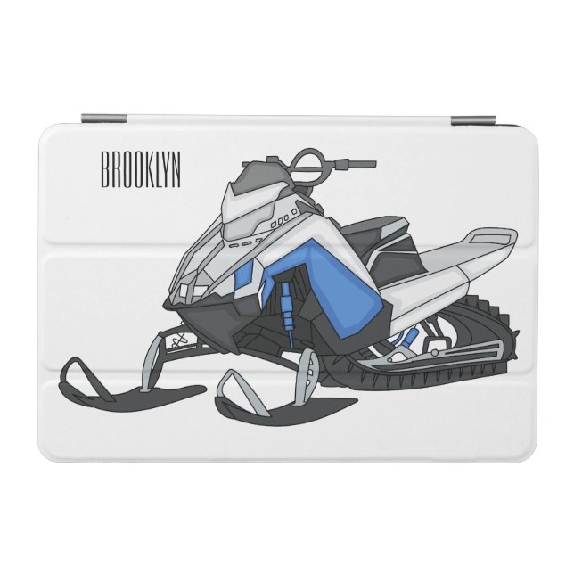 Snowmobile cartoon illustration  iPad mini cover (Horizontal)