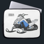 Snowmobile cartoon illustration laptop sleeve<br><div class="desc">Snowmobile cartoon illustration</div>