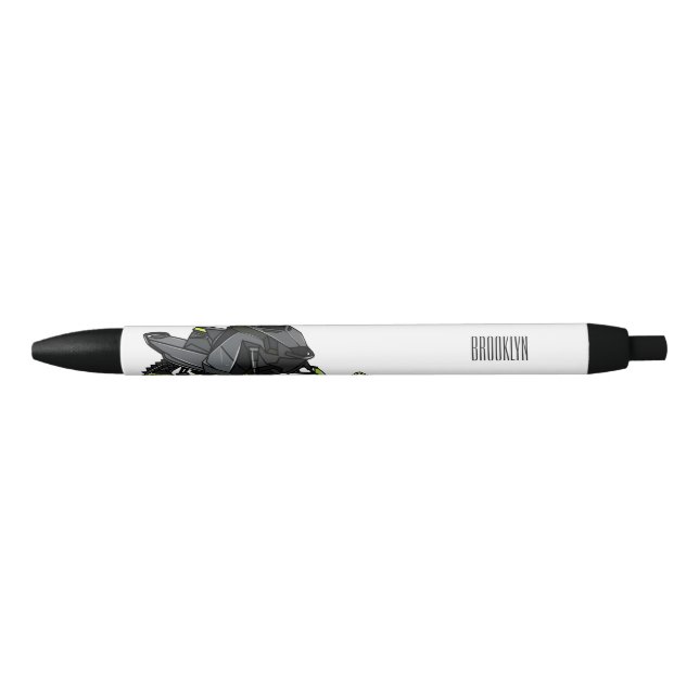 Snowmobile cartoon illustration  pen (Front)