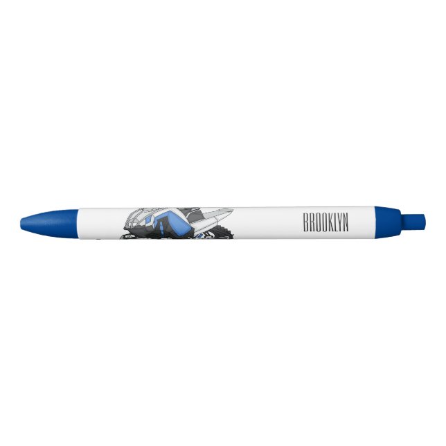Snowmobile cartoon illustration  pen (Front)