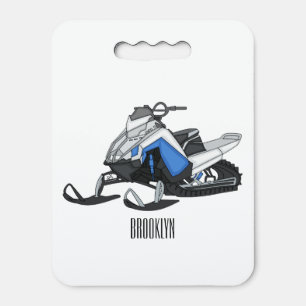 Snowmobile cartoon illustration  seat cushion