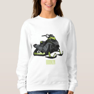 Snowmobile cartoon illustration  sweatshirt