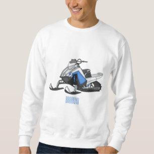 Snowmobile cartoon illustration sweatshirt