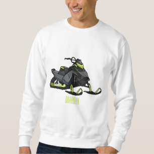 Snowmobile cartoon illustration  sweatshirt