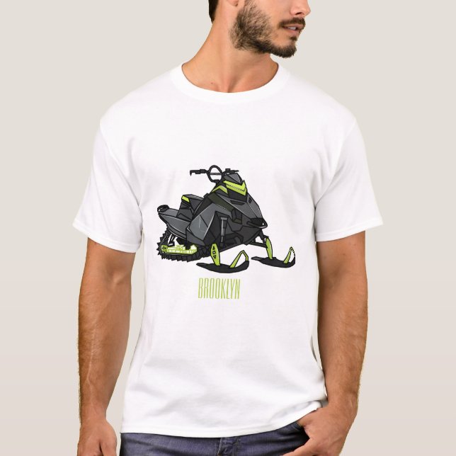 Snowmobile cartoon illustration  T-Shirt (Front)