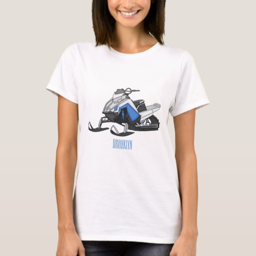 Snowmobile cartoon illustration T_Shirt