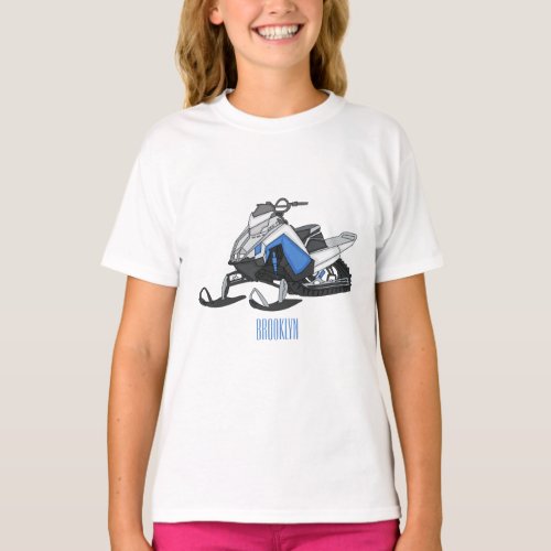Snowmobile cartoon illustration T_Shirt