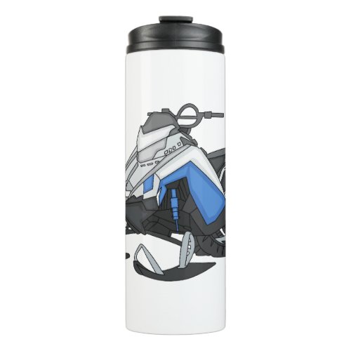 Snowmobile cartoon illustration  thermal tumbler