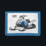 Snowmobile cartoon illustration trifold wallet<br><div class="desc">Snowmobile cartoon illustration</div>