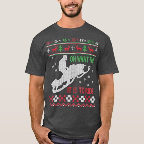 Snowmobile Christmas sweater Fun Santa Xmas Gift
