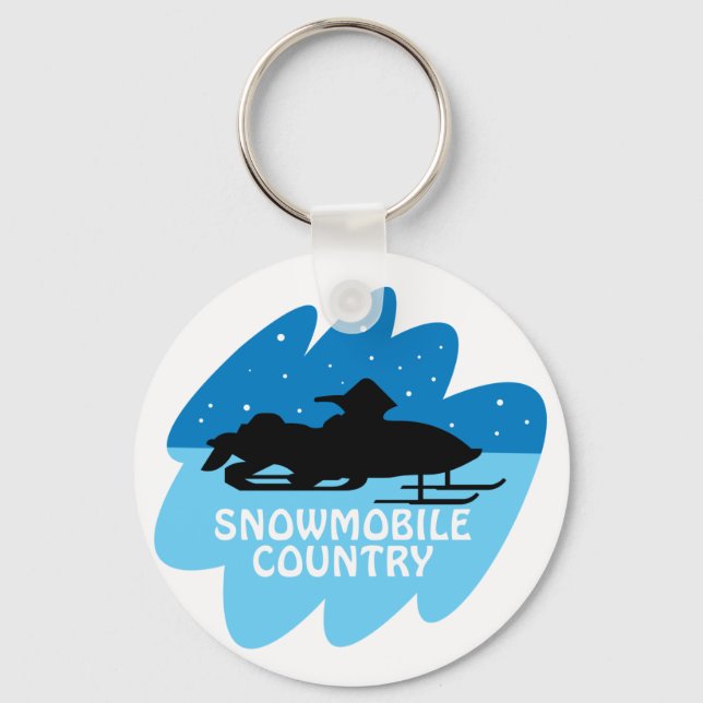 Snowmobile Country Keychain (Front)