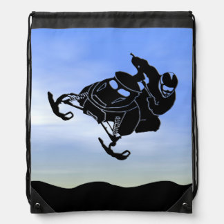 Snowmobile Drawstring Bag