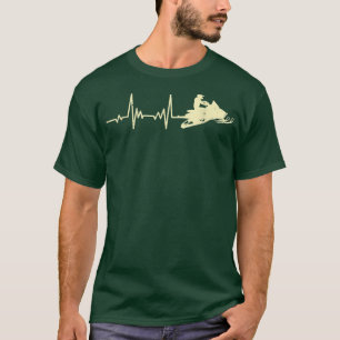 Snowmobile Heartbeat Heart Rate Snowmobile T-Shirt