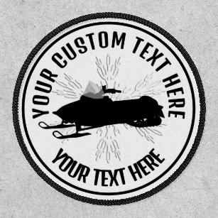 Snowmobile Icon Custom Patch