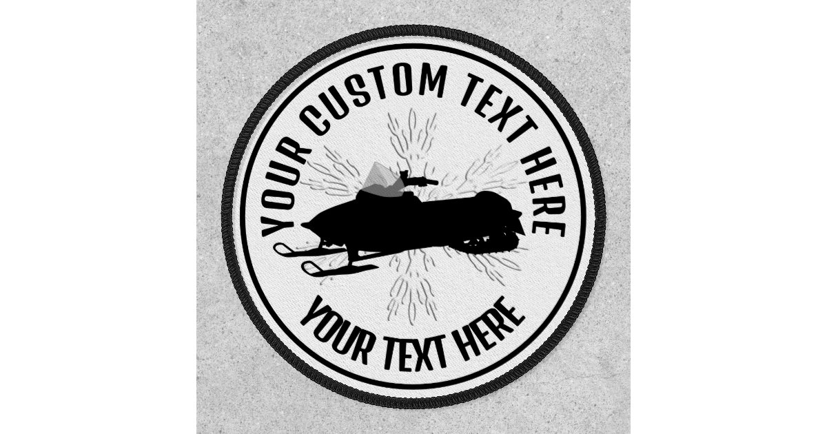 Snowmobile Icon Custom Patch