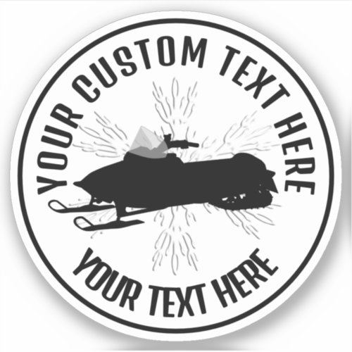 Snowmobile Icon Custom Vinyl Sticker