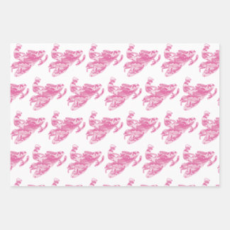Snowmobile in Pink Camouflage Wrapping Paper Sheets