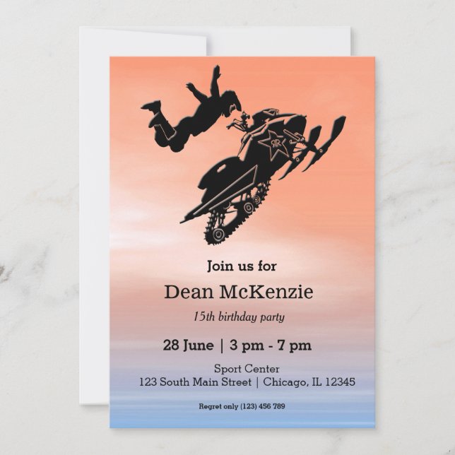 Snowmobile Invitation (Front)