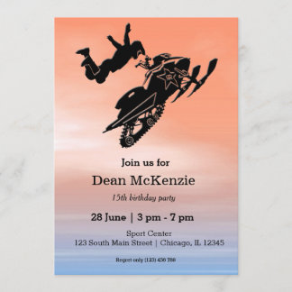 Snowmobile Invitation