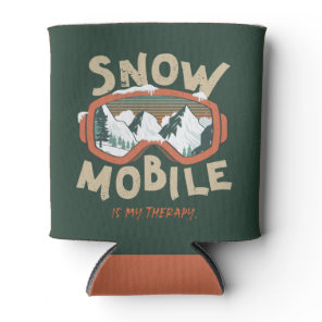 Snowmobile Is My Therapy Mountain Snow Ski Google  Can Cooler