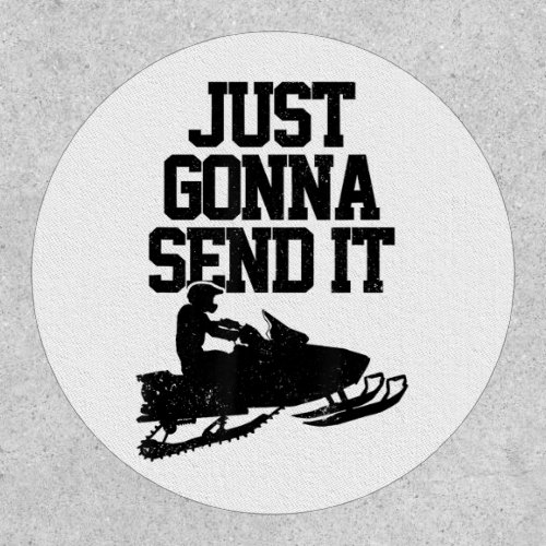 Snowmobile Just Gonna Send It Funny Motor Sled Gif Patch
