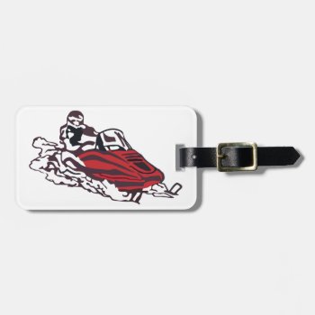 Snowmobile Luggage Tag by Grandslam_Designs at Zazzle