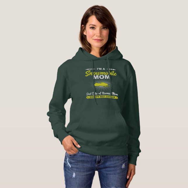 Snowmobile Mom Gift Hoodie (Front Full)