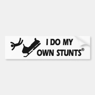Snowmobile My Own Stunts Bumper Sticker
