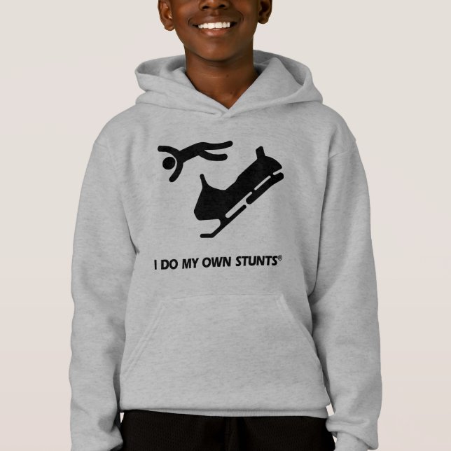 Snowmobile My Own Stunts Hoodie (Front)