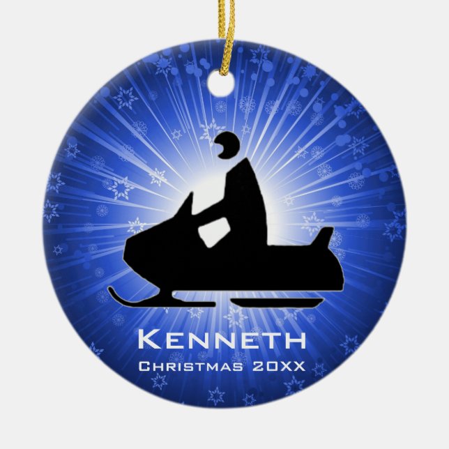 Snowmobile Ornament (Front)