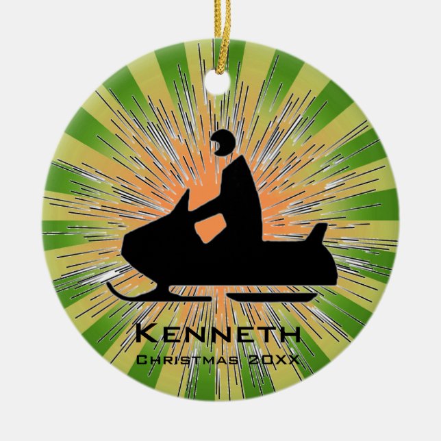 Snowmobile Ornament (Front)