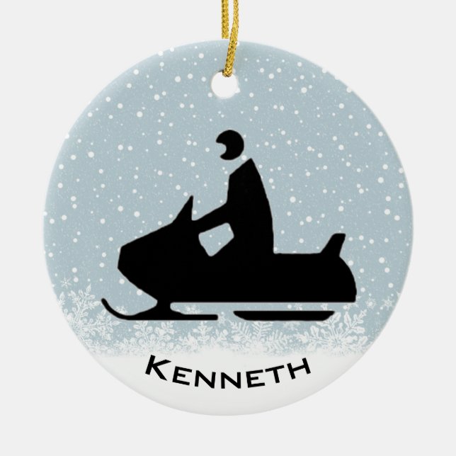 Snowmobile Ornament (Front)