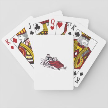 Snowmobile Playing Cards by Grandslam_Designs at Zazzle