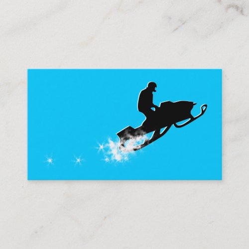 snowmobile : powder trail business card template