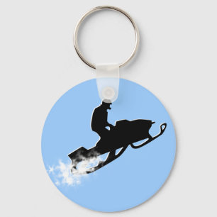 snowmobile. powder trail. keychain