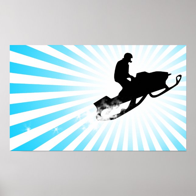 snowmobile. powder trail. poster (Front)