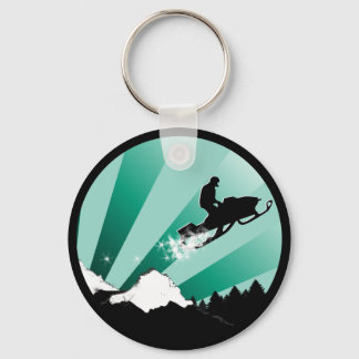 snowmobile. pthalo. circle. keychain