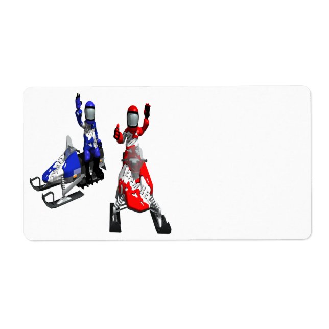 Snowmobile Race Label (Front)