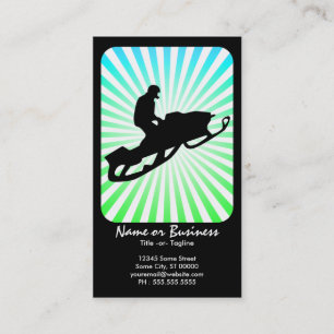snowmobile retro rays business card