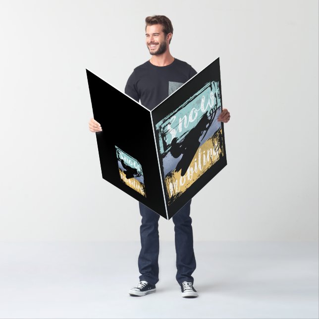 Snowmobile Retro Style Snowmobiling Card (In Situ)