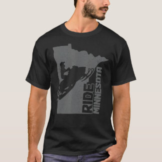Snowmobile Ride Minnesota Snowmobiling Motor Sled  T-Shirt