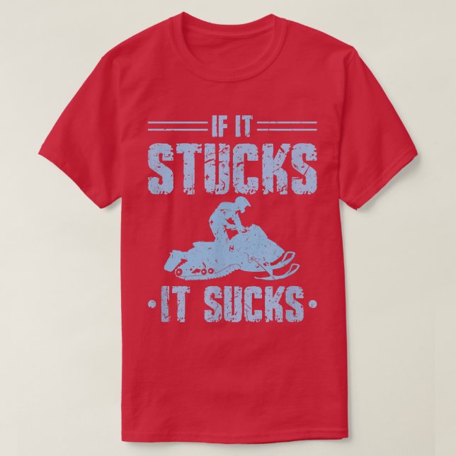 Snowmobile Riding Men Snowmobile T-Shirt (Design Front)