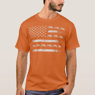 Snowmobile Sledding Winter Snow  US Flag Snowmobil T-Shirt