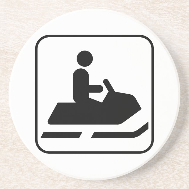 Snowmobile Symbol Coaster (Front)